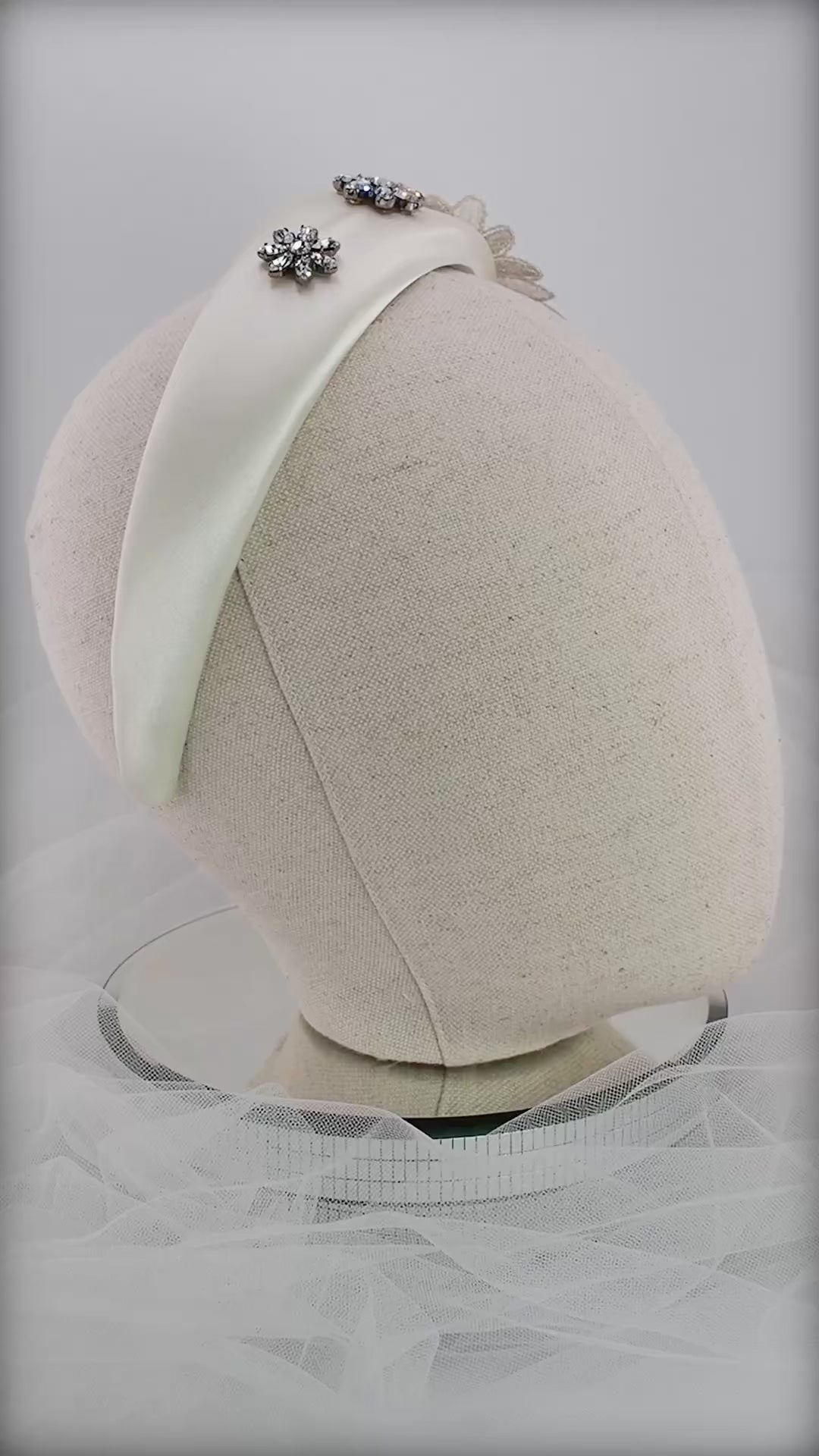 THE MARQUISE HEADBAND - With Optional Birdcage Veil